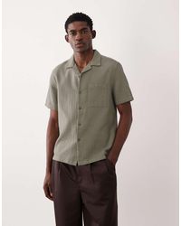 ASOS - Regular Fit Revere Waffle Shirt - Lyst