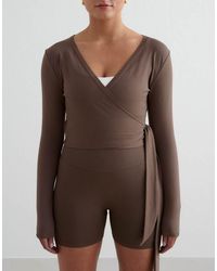 Aim'n - Macchiato Shape Seamless Wrap Long Sleeve - Lyst