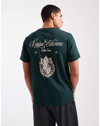 ASOS - Heavyweight Regular Fit T-shirt With Text And Crest Graphic - Lyst