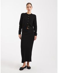 Vero Moda - Soft Knitted Midi Skirt - Lyst