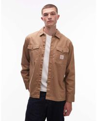 Levi's - Camisa Color Tostado De Estilo Worker Con Etiqueta Del Logo De Sarga De La Colección Cápsula Workwear De - Lyst