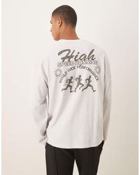 ASOS - Heavyweight Oversized Long Sleeve T-shirt With Sports Graphic - Lyst