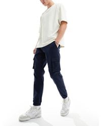 Only & Sons - Tapered Fit Cargo Trousers With Cuffed Bottom - Lyst