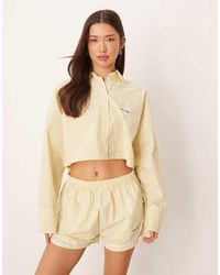 Calvin Klein - Cropped Poplin Shirt Co-ord - Lyst