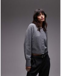 & Other Stories - Knitted Cardigan With Collar And Button Front - Lyst