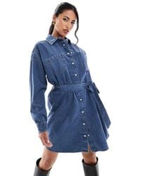 River Island - Mini Overhemdjurk Met Riem - Lyst