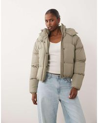 Brave Soul - Short Puffer Jacket With Hood - Lyst