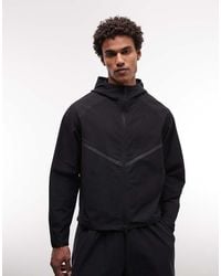 Nike - Chaqueta De Chándal Negra Con Capucha Y Cremallera Tech Shori De - Lyst
