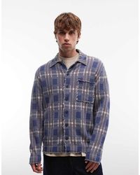 AllSaints - Solmar Long Sleeve Knitted Distressed Check Cardigan - Lyst
