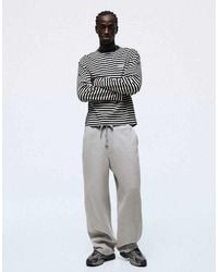 Bershka - Stripe Print Long-Sleeved T-Shirt - Lyst