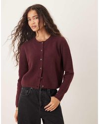 Jdy - Crew Neck Cardigan With Wool - Lyst