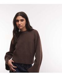 Monki - Relaxed Crew Neck Jumper - Lyst