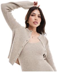 Pretty Lavish - Slim Fit Knit Cardigan Co-Ord - Lyst