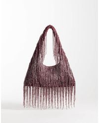 ASOS - Premium Fringed Embellished Shoulder Bag - Lyst