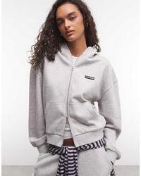 Collusion - Heavyweight Boxy Zip Through Hoodie - Lyst