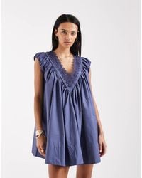 Free People - Sundazed Smock Mini Dress - Lyst