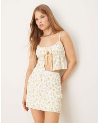 Glamorous - Tie Front Cami Top - Lyst