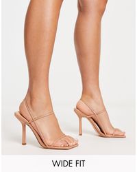 Public Desire - Rayelle Heeled Sandals With Square Toes - Lyst