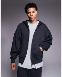 ASOS - Oversized Hoodie Van Premium 400Gsm Zware Stof Met Ritssluiting - Lyst