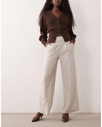 Jdy - Pantalon dad ample avec détail boutonné - taupe - Lyst
