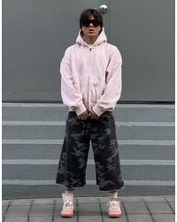 Bershka - Boxy Zip-up Hoodie - Lyst