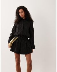 ASOS - Jacquard Shirt Mini Dress - Lyst