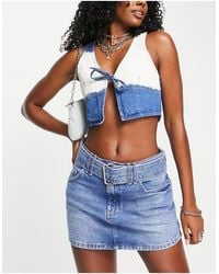 Low Rise Denim Skirts for Women - Up to 