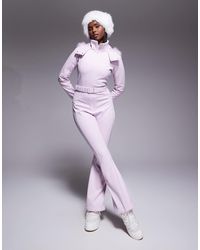 ASOS 4505 Ski & Snow - Asos 4505 Ski Soft Shell Belted Ski Suit With Slim Kick Leg And Faux Fur Hood - Lyst