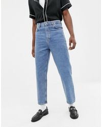 ASOS Jeans vintage medio slavato a vita alta - Blu