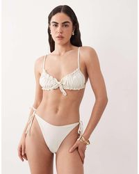 Miss Selfridge - Mix And Match Tie Side Ruched Bum Bikini Bottom - Lyst