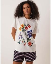 ASOS - Regular Fit T-shirt With Floral Fig Graphic - Lyst