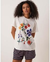ASOS - Regular Fit T-shirt With Floral Fig Graphic - Lyst