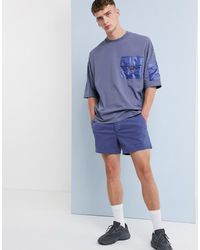 ASOS Slim Shorter Chino Shorts - Blue