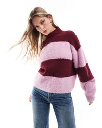 Brave Soul - – hochgeschlossener pullover mit streifen - Lyst
