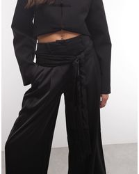 ASOS - Satin-bindeschal mit fransen - Lyst