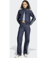 adidas Originals - Firebird Mid Rise Straight Denim Pant - Lyst