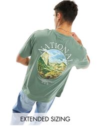 ASOS - T-shirt oversize con stampa di paesaggio sul retro - Lyst