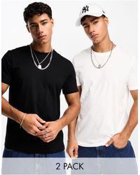 ASOS - 2 Pack T-shirt With Crew Neck - Lyst
