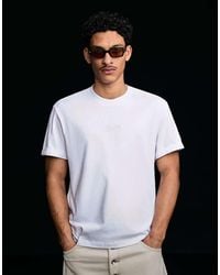 Bershka - Short Sleeve Roll Up Print T-shirt - Lyst