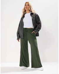 Yours Clothing - Ribbed Wide Leg Trousers - Lyst