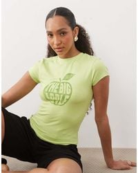 ASOS - Short Sleeve Baby Tee With Big Apple Graphic - Lyst
