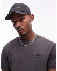 Tommy Hilfiger - Gorra Negra Con Logo Lineal De - Lyst