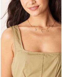 Orelia - Mixed Lucky Charm Necklace - Lyst