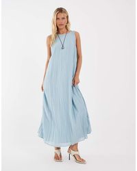 Object - Crinkle Plisse Sleeveless Trapeze Maxi Dress - Lyst