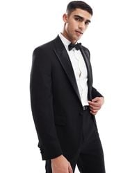 ASOS - – enge, e anzugjacke im smoking-design mit tiefem ausschnitt - Lyst