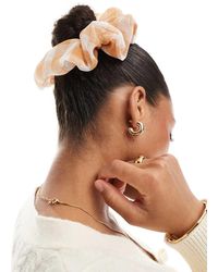 ASOS - Oversized Scrunchie Van Organza Met Gingham Ruit - Lyst