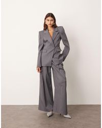 ARRANGE - Tailored Wide Leg Pants With Pleats - Lyst