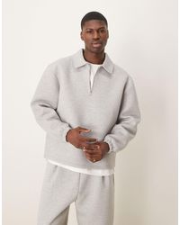 ASOS - Heavyweight Oversized Collar Sweatshirt With Fixed Hem - Lyst