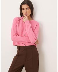 Jdy - Crew Neck Cardigan With Wool - Lyst