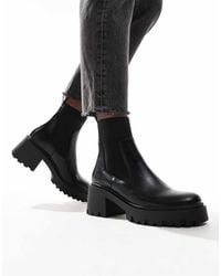 Asos Design Wide Fit - Rowan Chunky Chelsea Boots - Lyst